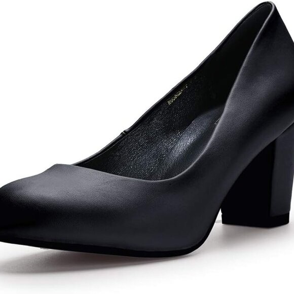 black cocktail dress wedding guest Wide Dress Shoes For Women, Heel Pain Relief Shoes, Women's Dress Shoes main image 1
